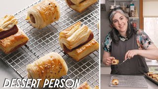 The Most Delicious Pigs In A Blanket Recipe With Claire Saffitz  Dessert Person [upl. by Ilrebmik]