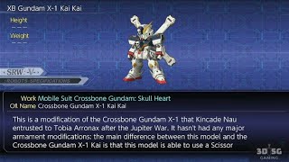 Ally XB Gundam X1 Kai Kai Mobile Suit Crossbone Gundam  Super Robot Wars V [upl. by Mortimer]