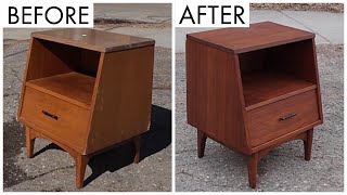 Thrift Store Rescue 15  Mid Century Table Restoration  Furniture Refinishing [upl. by Jaco839]