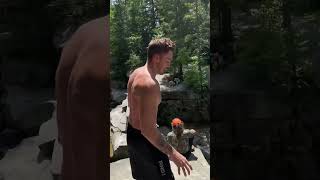 Highest cliff jump at Ammonoosuc falls NH [upl. by Derwood]