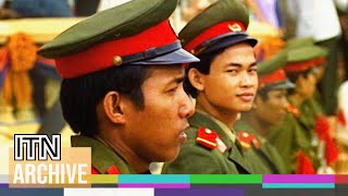 Vietnamese Troops Withdraw From Cambodia  Raw Footage of Phnom Penh Departure Ceremony 1989 [upl. by Ruzich]