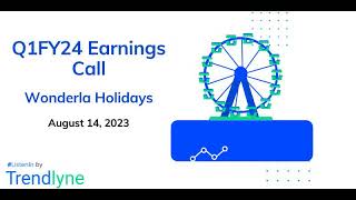 Wonderla Holidays Earnings Call for Q1FY24 [upl. by Orrin112]