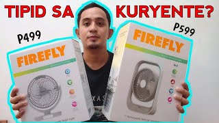 FIREFLY Rechargeable Fan with LED Lights  Unboxing amp Review [upl. by Aerdnat758]