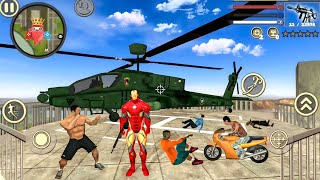 Iron Rope Town Hero Fun at NY City Army Helicopters  Android Gameplay [upl. by Alor]