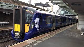 Scotrail Class 385 departing Edinburgh Haymarket [upl. by Enialem]