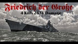 Friedrich der Große  the XXL Bismarck  World of Warships [upl. by Dnumyar]