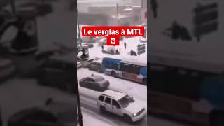 le verglas au Canada précisément à Montréal 🇨🇦 😅😅😅 [upl. by Elin]