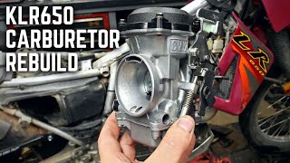 KLR650 Carburetor Rebuild [upl. by Enrobso]