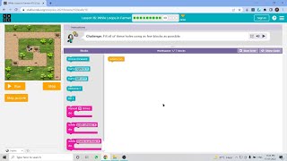 L1610 Codeorg  Express2021  Lesson 16 While Loops in Farmer  level 10 [upl. by Shippee]