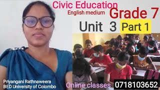 Grade 7 Civic Education Unit 3  Part 111 0718103652 [upl. by Anahsak550]