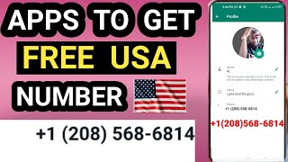 3 Apps to get free usa number for Whatsapp and telegram verification 2023 us phone number [upl. by Wiebmer777]