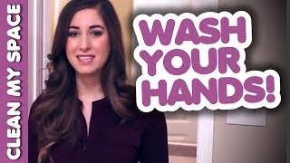 Hand Washing Help amp Soap vs Sanitizer Easy Ways How To Clean amp Sanitize Hands Clean My Space [upl. by Nibbs446]