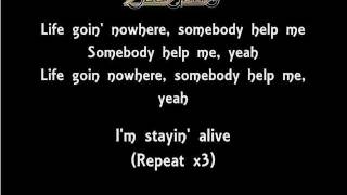 The Lyrics Of The Bee Gees Stayin Alive [upl. by Ameehs896]