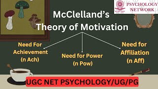 Mclellands Theory of Motivation  Achievement Power Affiliation  Need Theory UGC NET PSYCHOLOGY [upl. by Sregor145]