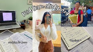 50 Hr STUDY VLOG  PRODUCTIVE EXAM WEEK  mid sem exams  staying motivated getting flowers [upl. by Vergil]