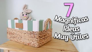 7 Ideas para Decorar y Organizar Tu Hogar con Cartón 7 Manualidades Fáciles con Cajas de Cartón [upl. by Anoerb719]