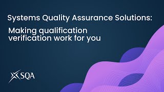 Systems Quality Assurance Solutions making qualification verification work for you [upl. by Orvil]