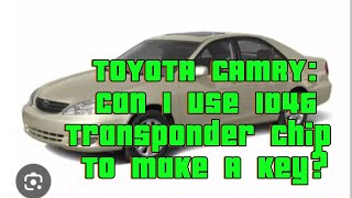 Using ID46 Chip For Toyota Camry All keys Lost Programming [upl. by Ytima]