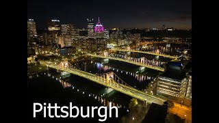 Pittsburgh Three Sisters Bridges hyperlapse D24018a [upl. by Anitirhc]