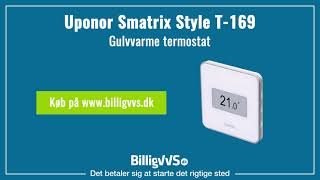 Uponor Smatrix Style trådløs T169 termostat med display hvid  EAN 4021598149830 [upl. by Nelleus]