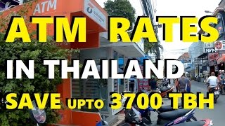 Cheapest ATM rates in Pattaya Thailand  Thanachart vs SCB bank [upl. by Aileda633]