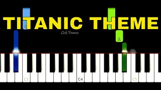 My heart will go on  Titanic Easy piano tutorial [upl. by Stanhope]