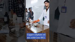 copper sulphate sol mix with Conc HCL scienceexpriment school experiment [upl. by Allard]