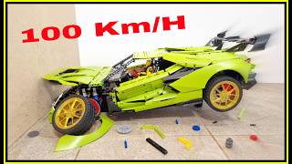 Lamborghini Aventador CRASH 🚨 100 KmH 🚨 6628pcs Car Crash Test [upl. by Brnaby]