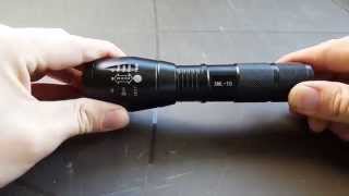 XMLT6 2000 lumen flashlight review [upl. by Aizatsana554]