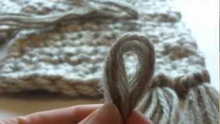 How to Make and Add Fringe to a Scarf or Crochet Project [upl. by Aninay]