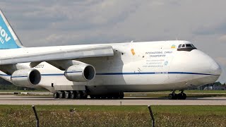 ANTONOV 124100 UR82073 LANDING  DONCASTER AIRPORT UK [upl. by Anse]