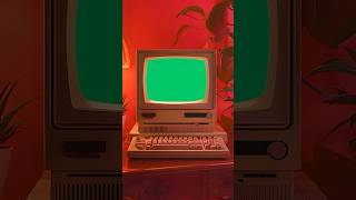 Retro Computer Aesthetic Green Screen Template retrocomputer greenscreen template [upl. by Dobb360]