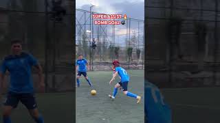 SUPER ASSIST BOMB GOAL shorts shortvideo soccer football basketball youtubeshorts cr7 edit [upl. by Minny]