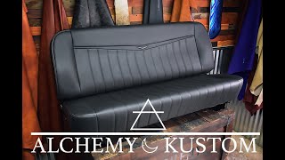 Alchemy Kustom C10 bench seat upholstery process [upl. by Enytsirhc]