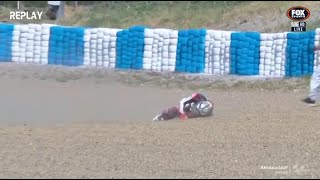 Albert Arenas Scary Crash  Andalucia 2020 [upl. by Ajnotal]