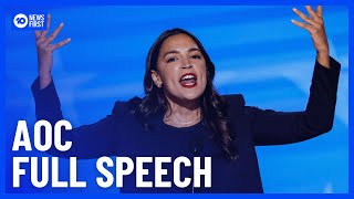 AOC Full Speech DNC Day 1  10 News First [upl. by Iinde360]