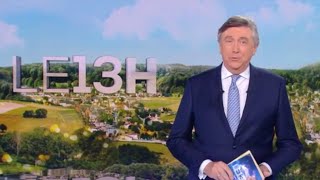 JT de 13h de TF1  Jacques Legros très ému en plein direct [upl. by Evad]