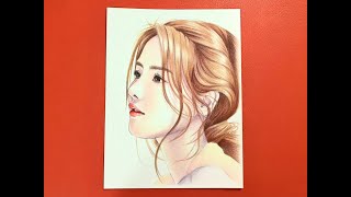 【Q Art】Ep 58｜Portrait drawing 白鹿 [upl. by Adner529]