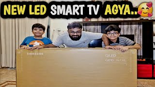 Hamara New Samsung 55 inch 4K QLED Quantum HDR Smart TV QLED agya 🥰❤️🤗 [upl. by Rosel]