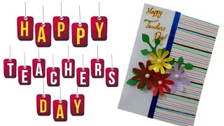 Easy and quick teachers day card  happy teachers day greeting card [upl. by Nylsoj]