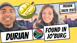 RAW VEGANS DISCOVER amp EAT DURIAN in Johannesburg South Africa  Frozen Durian Adventure 🌳 🏙 [upl. by Enileoj616]