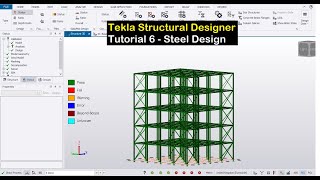 Tekla Structural Designer Tutorial 6  Steel Design [upl. by Cook]