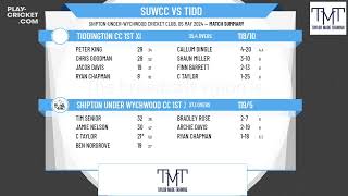 Shipton under Wychwood CC 1st XI v Tiddington CC 1st XI [upl. by Post594]