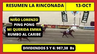 RESUMEN COMPLETO 👉 LA RINCONADA INH hoy Domingo 13 de OCTUBRE 2024 [upl. by Chamkis]