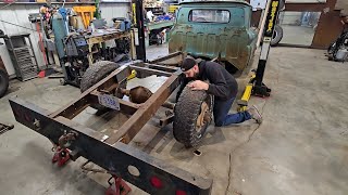 1965 Chevy C30 panhard bar shocks and bag mounts done [upl. by Egidio]