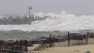 March blizzard delivers little snow to Jersey Shore but huge waves pound area beaches [upl. by Eilliw]