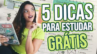 🔥 5 DICAS PARA ESTUDAR DE GRAÇA PARA O ENEM 😱🌎 Débora Aladim [upl. by Quirk207]