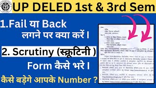 Scrutiny Form कैसे भरे BackFail Students Result  Scrutiny में कितने नंबर बढ़ सकते हैं  result [upl. by Melvina]