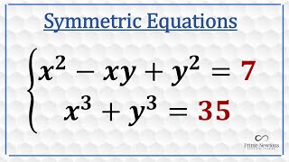 SYSTEM OF SYMMETRIC EQUATIONS [upl. by Arised]