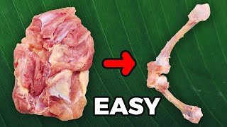 How To Debone a Chicken Leg [upl. by Ahsak]